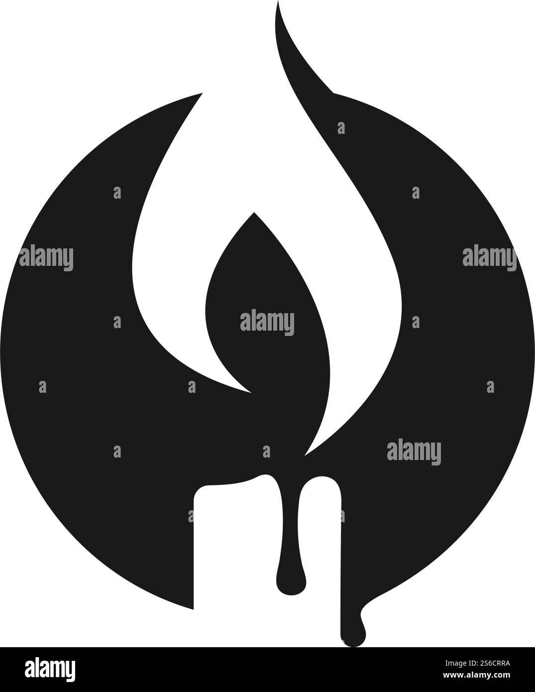 Icona a lume di candela con design vettoriale piatto Illustrazione Vettoriale