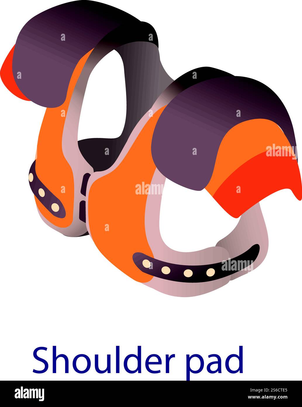 Icona del cuscinetto per le spalle. Isometrico dell'icona vettoriale della spalla per la progettazione Web isolato su sfondo bianco. Icona del cuscinetto per le spalle, stile isometrico Illustrazione Vettoriale