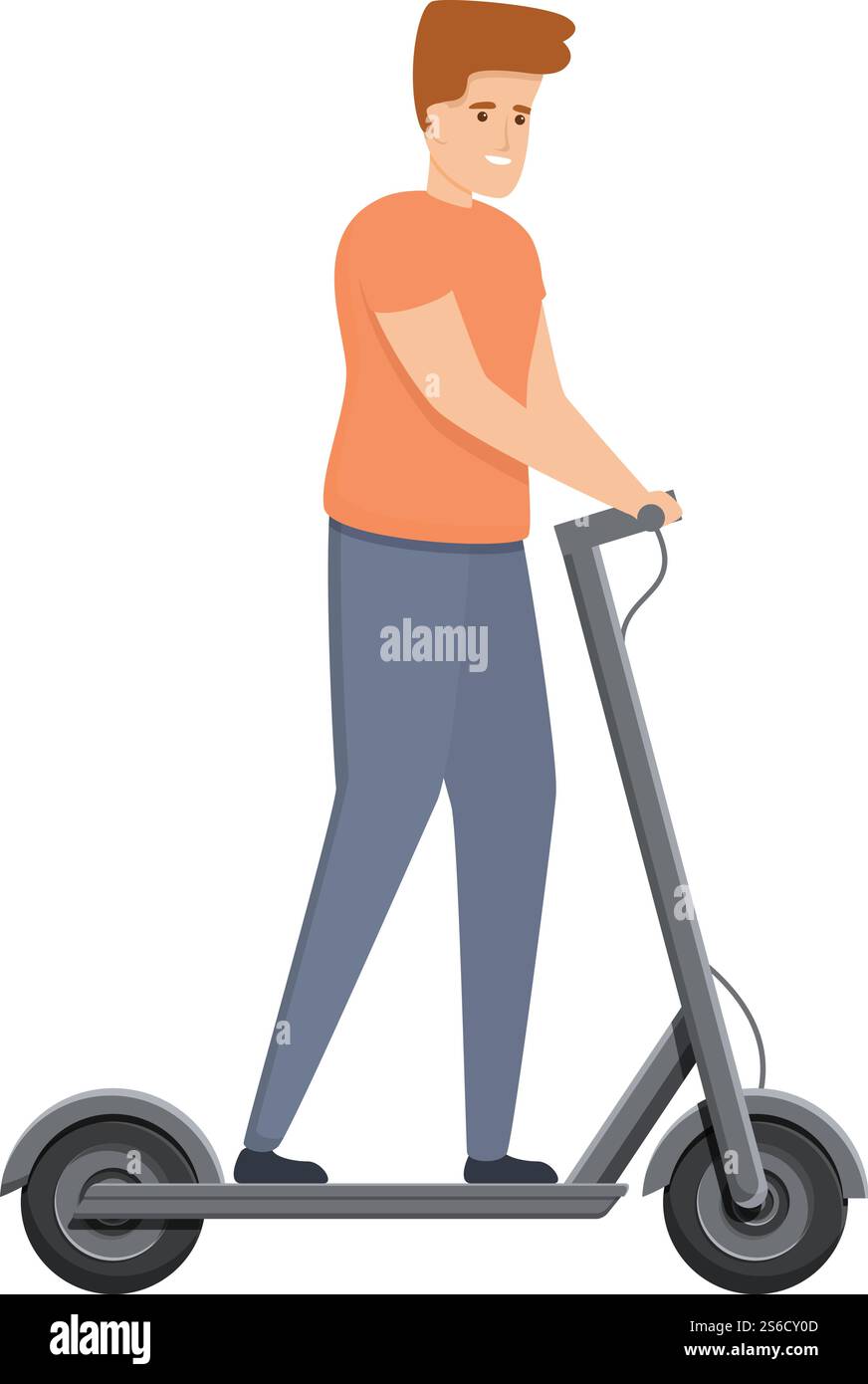 Icona scooter elettrico attività in città. Cartoni animati di attività cittadina icona vettoriale di scooter elettrico per il web design isolato su sfondo bianco. Icona dello scooter elettrico per attività in città, stile cartoni animati Illustrazione Vettoriale