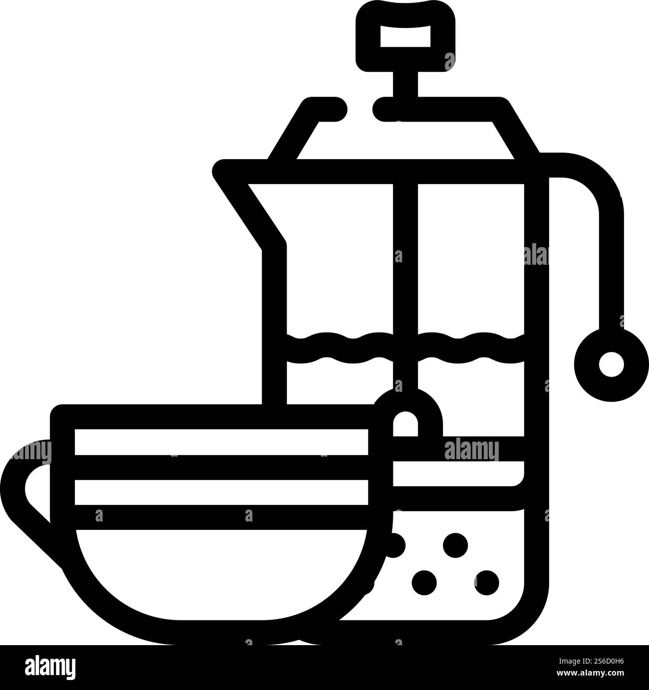 vettore icona della linea teiera della bevanda del tè. insegna teiera della bevanda del tè. illustrazione nera del simbolo del contorno isolato. illustrazione vettoriale dell'icona della linea teiera della bevanda al tè Illustrazione Vettoriale
