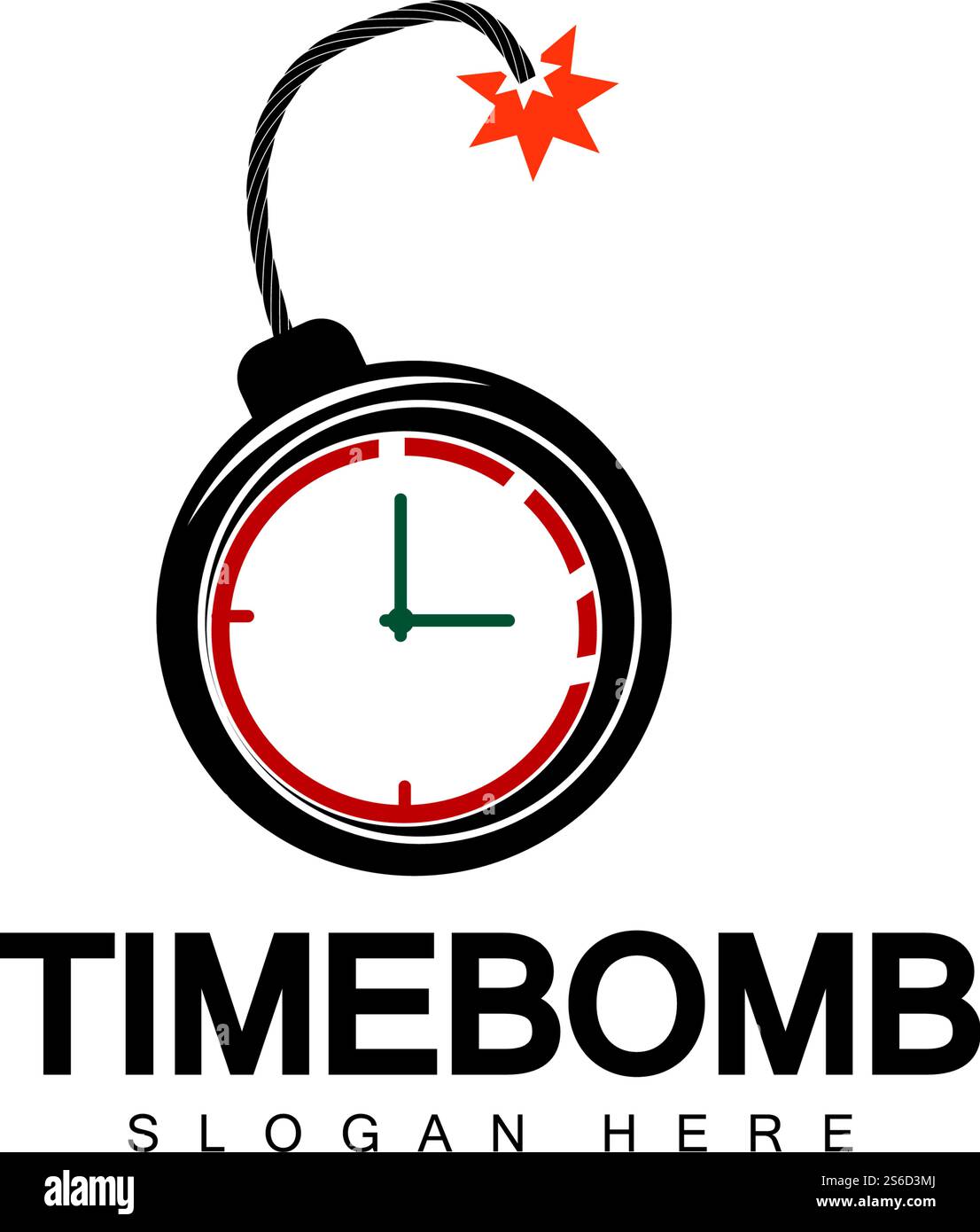 Icona vettoriale del logo della bomba a tempo modello di disegno Illustrazione Vettoriale