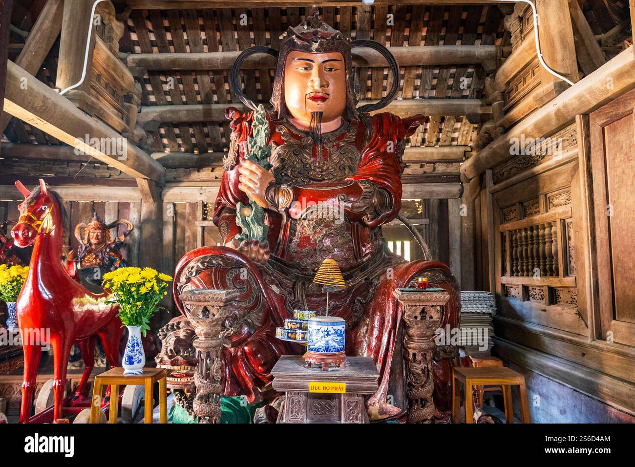 Thay Pagoda, casa comunale, villaggio di Sài Sơn, distretto di Quoc Oai, Hanoi, Vietnam, venerdì 1 novembre 2024. Foto: David Rowland / One-Image.com Foto Stock