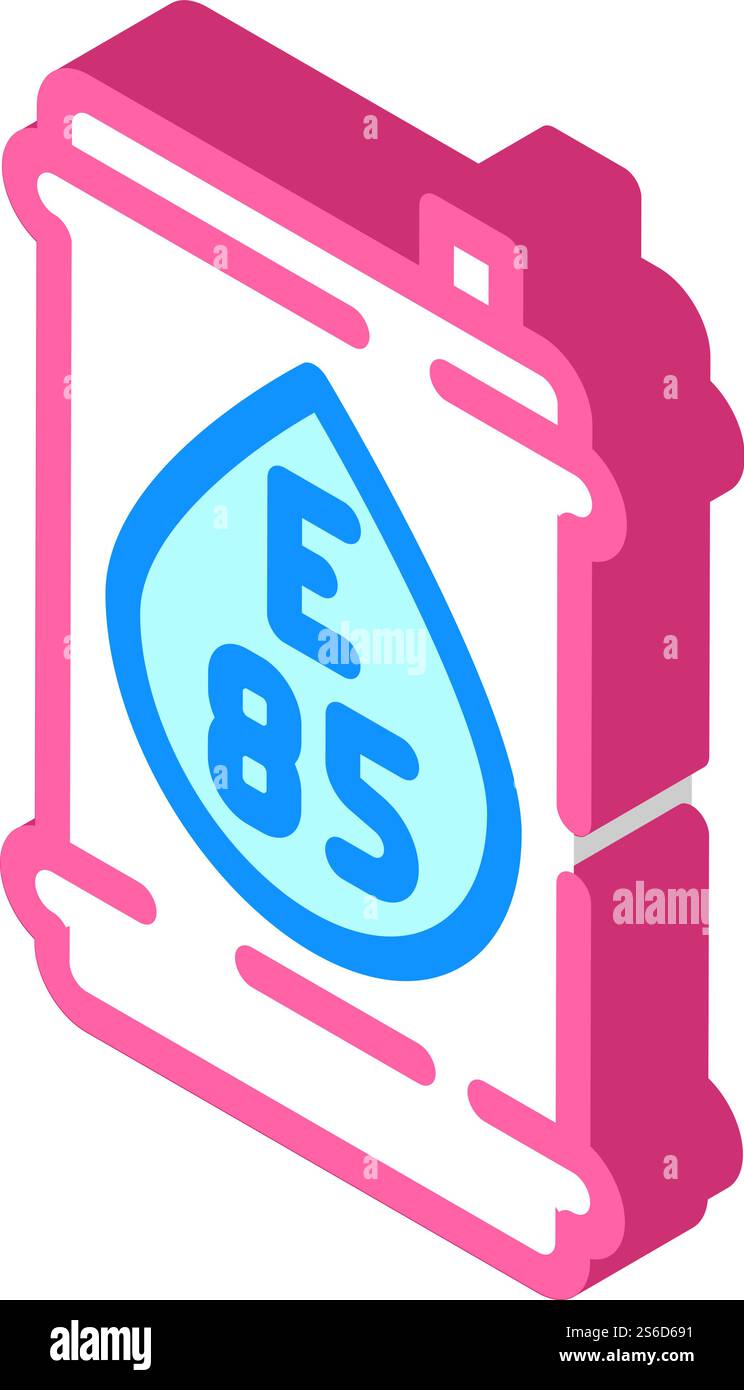 vettore icona isometrico barile di carburante biologico. segnale fusto di carburante biologico. illustrazione del simbolo isolato. illustrazione del vettore dell'icona isometrica del barile di carburante biologico Illustrazione Vettoriale