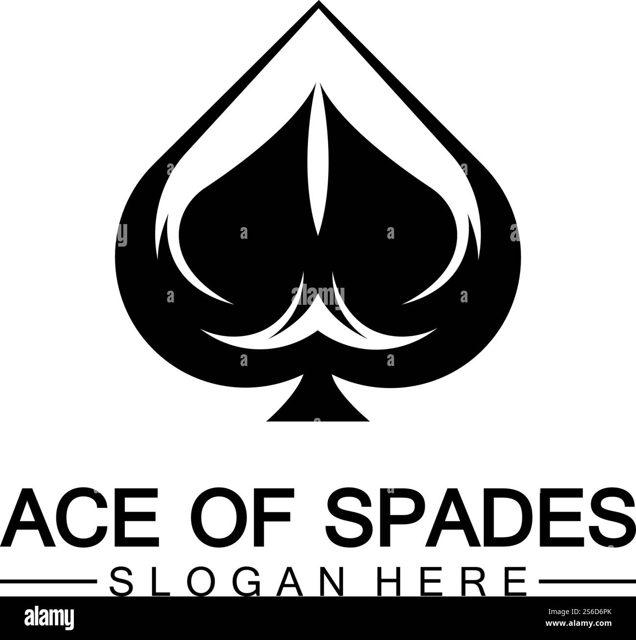 Design del logo ACE of Spades. Icona relativa piatta per applicazioni Web e mobili. Può essere utilizzato come logo, pittogramma, icona, elemento infografico. Illustrazione. Illustrazione Vettoriale