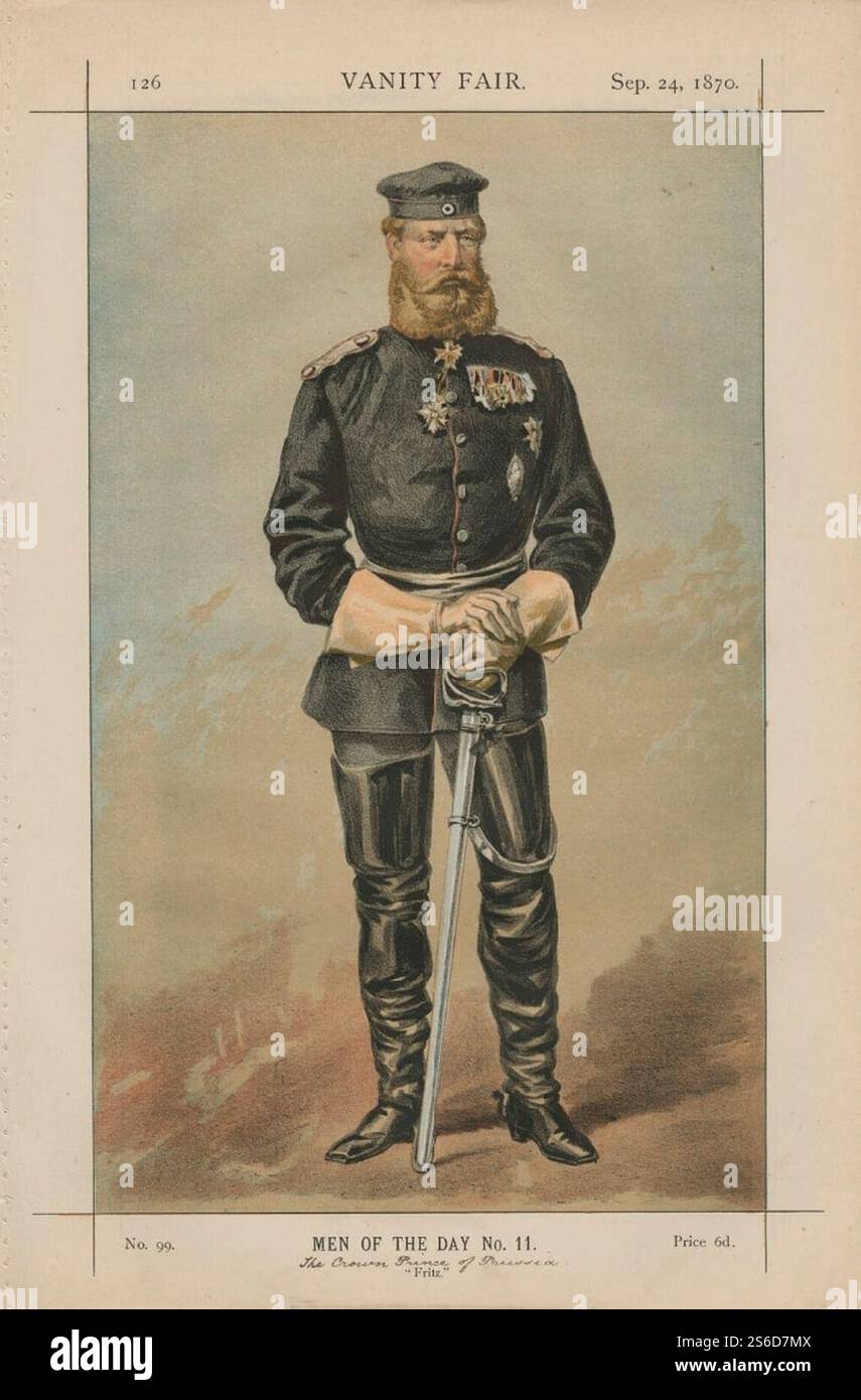 Fritz - Fiera della vanità del principe ereditario di Prussia 1870-09-24. Foto Stock