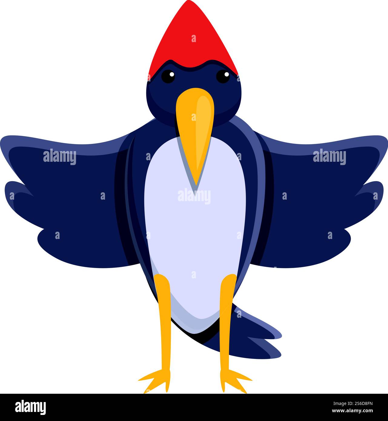 Abbraccia l'icona del picchio. Cartone animato dell'icona vettoriale di abbraccio per il disegno Web isolato su sfondo bianco. Abbraccia l'icona del picchio e lo stile dei cartoni animati Illustrazione Vettoriale