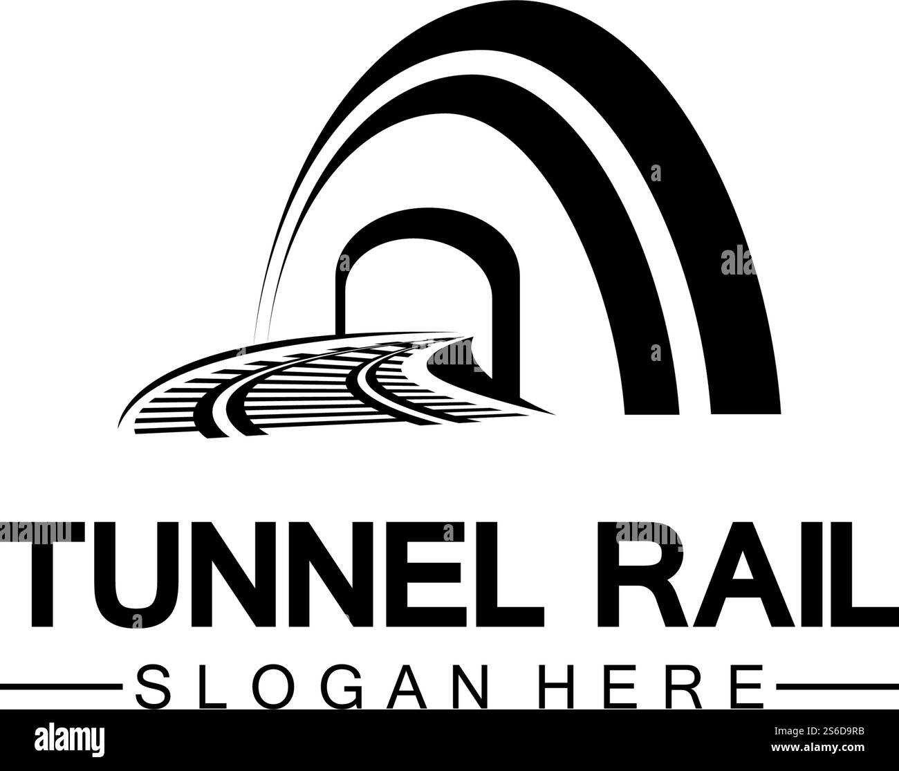 Guida con icona del logo del tunnel modello di disegno vettoriale Illustrazione Vettoriale
