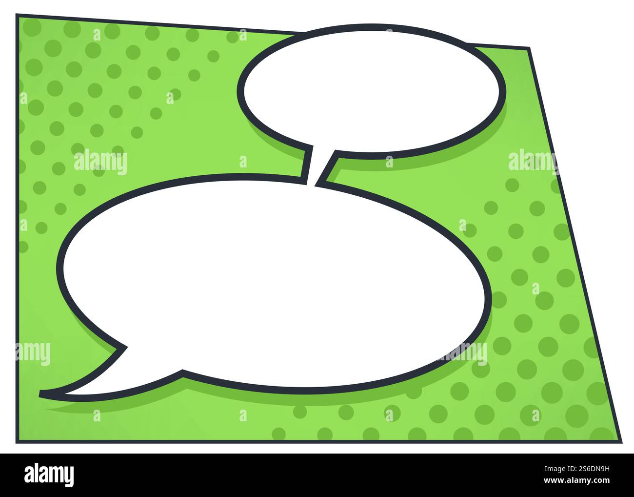 Bolle di comunicazione, dialoghi con la replica in stile fumetto. Conversazione e messaggio, banner vuoto con spazio di copia per il testo. Cerchi con una scatola di pensiero, un pensiero che canta, un vettore in stile piatto. Bolla di dialogo in stile fumetto, vettore di comunicazione Illustrazione Vettoriale