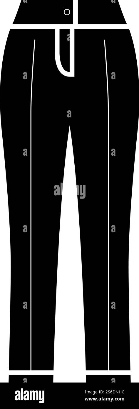 Business Donna pantaloni icona. Black Glyph Design. Illustrazione vettoriale. Illustrazione Vettoriale