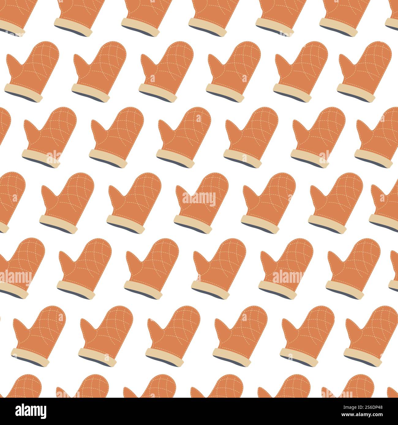 Guanto per cuocere senza cuciture. Portalampada realizzato in materiale resistente ignifugo che protegge dalle ustioni. Parte dell'uniforme di baker, oggetto tessile per la sicurezza e la cura. Mitten usato in cucina Vector. Guanto da forno in materiale ignifugo che protegge dalle ustioni Illustrazione Vettoriale