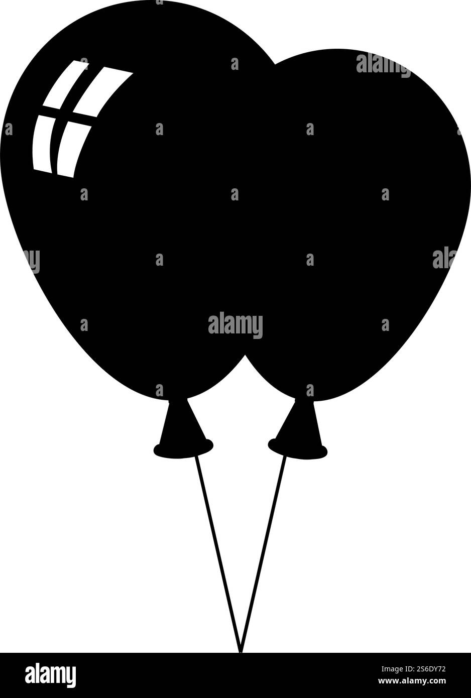 Icona due bollature. Black Glyph Design. Illustrazione vettoriale. Illustrazione Vettoriale