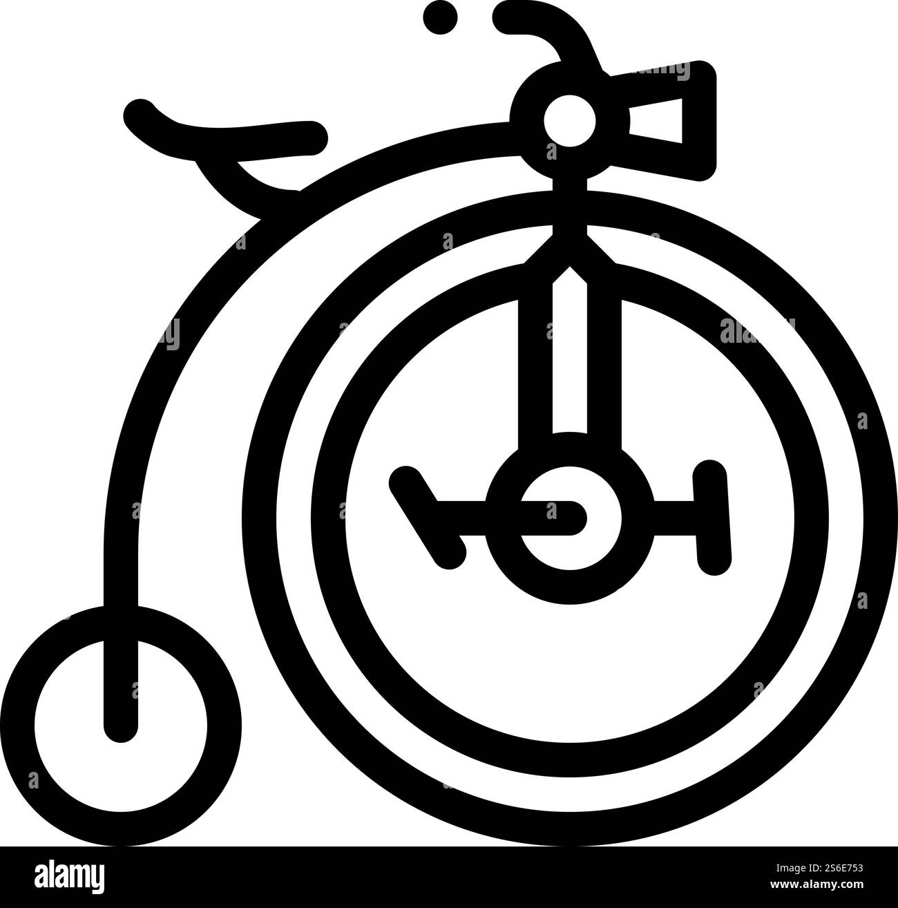 icona vettoriale della linea espositiva del museo della tecnica della bicicletta. cartello mostra del museo della tecnica della bicicletta. illustrazione nera del simbolo del contorno isolato. illustrazione vettoriale dell'icona della linea di esposizione del museo della tecnica della bicicletta Illustrazione Vettoriale