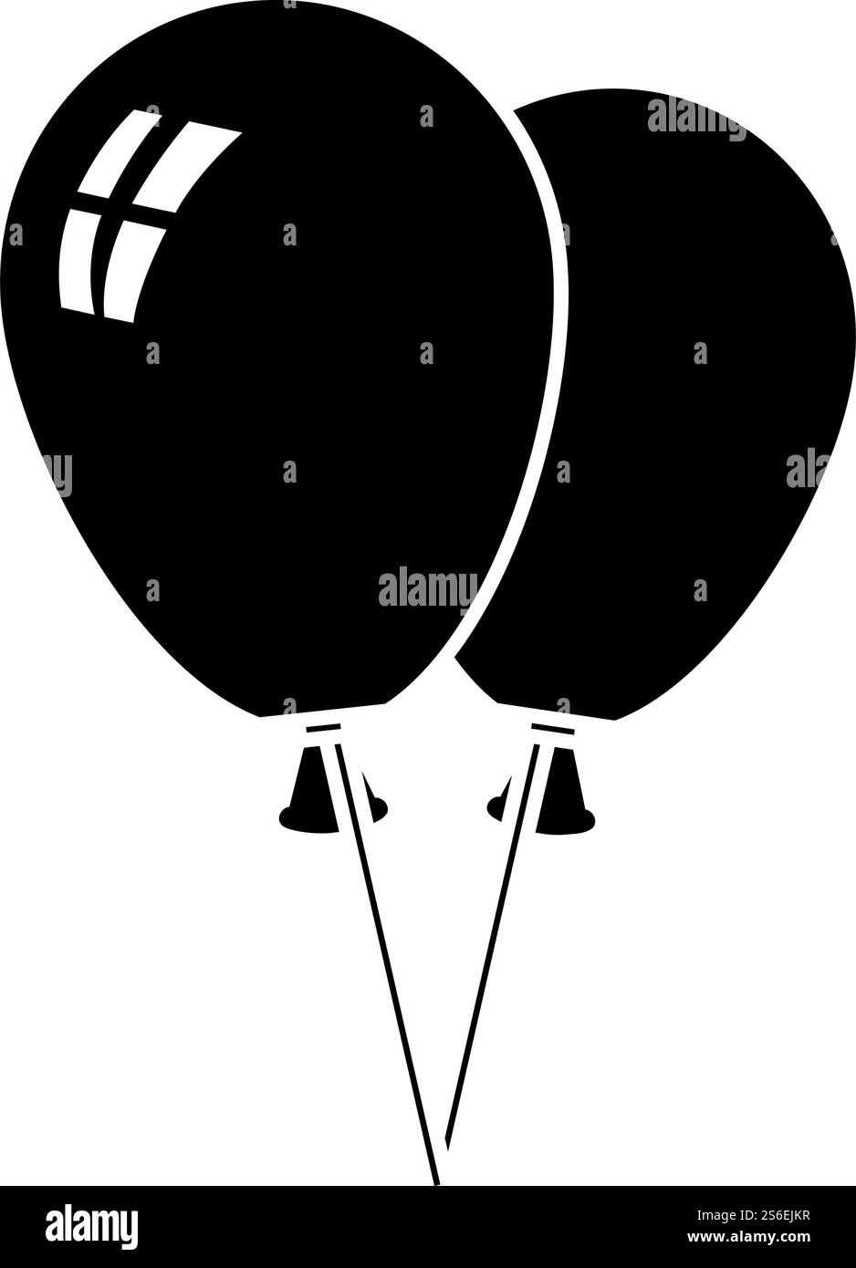 Icona due bollature. Design stencil nero. Illustrazione vettoriale. Illustrazione Vettoriale