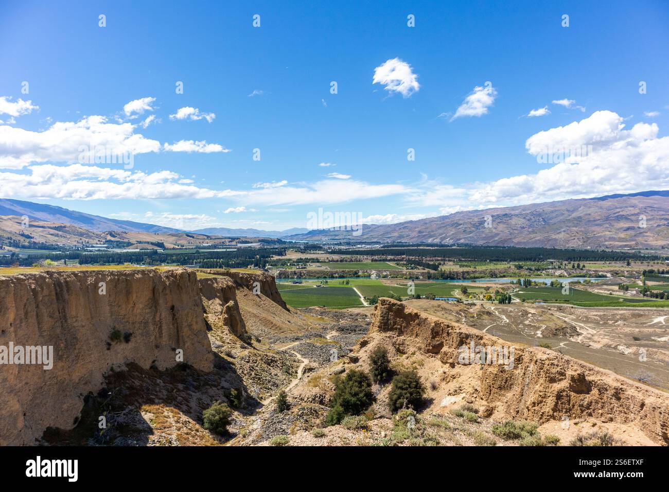 Bannockburn Canyon, vicino a Cromwell a Otago, nuova Zelanda Foto Stock