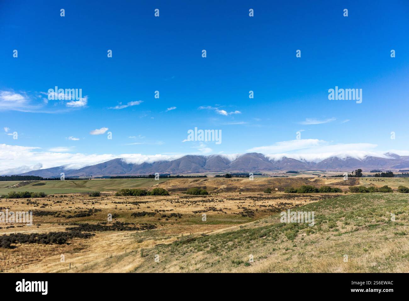Colline vicino a Ranfurly, Otago, in nuova Zelanda Foto Stock