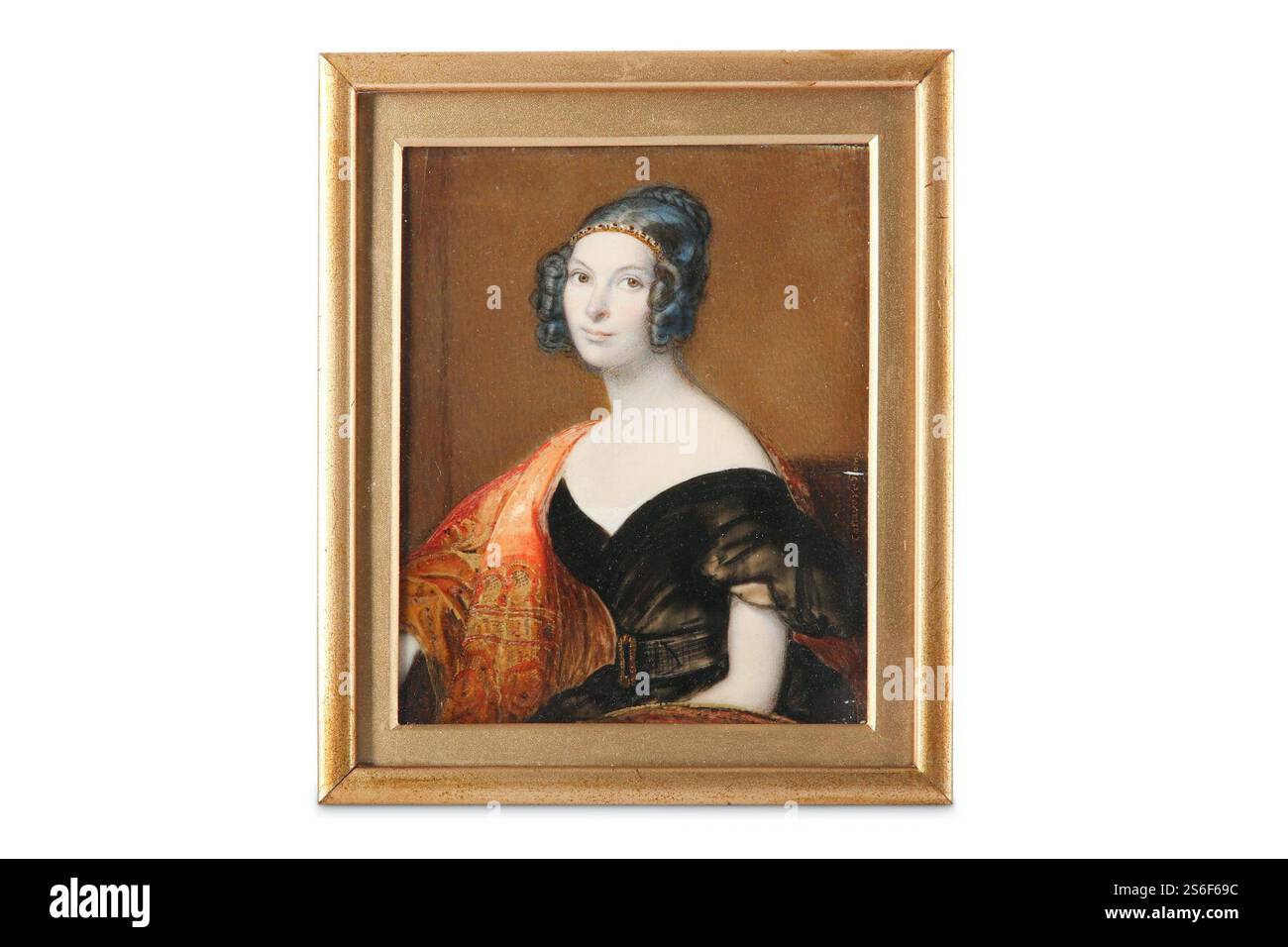 Giovanni Battista Cassevari - Ritratto in miniatura della signorina F.. Foto Stock