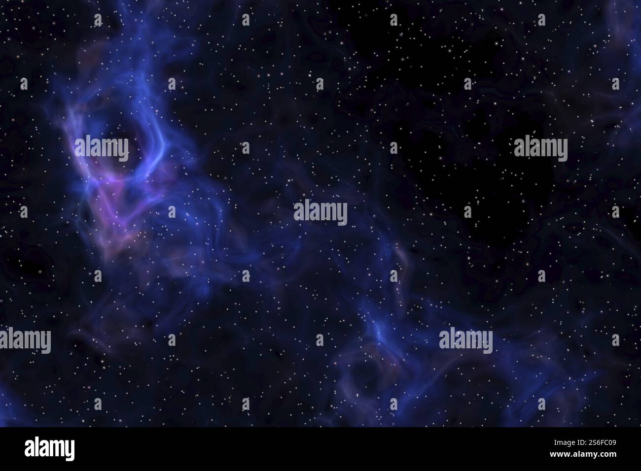 Illustrazione di alcune stelle nello spazio profondo Foto Stock