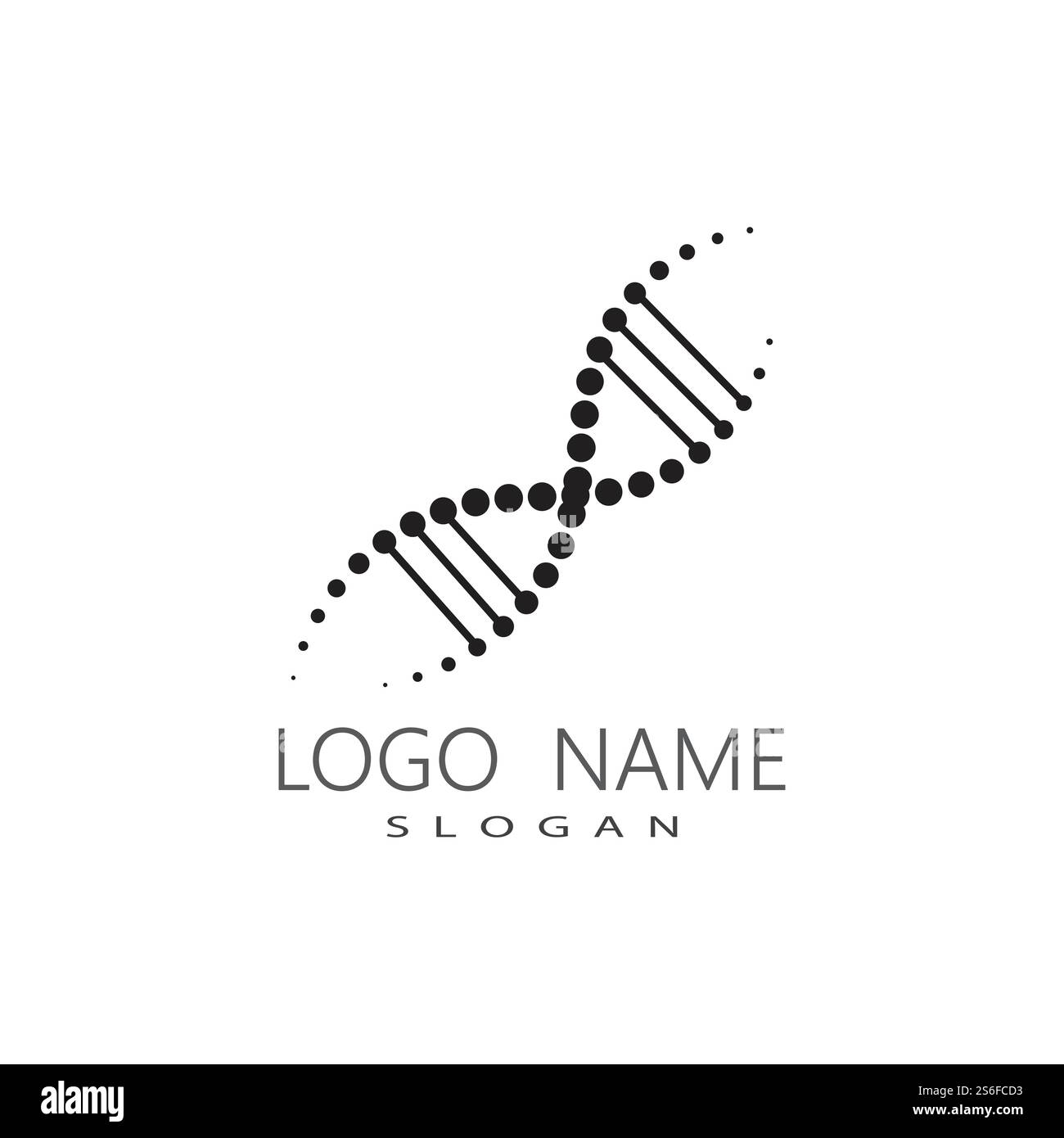 Illustrazione del simbolo vettoriale del modello del DNA gene Illustrazione Vettoriale