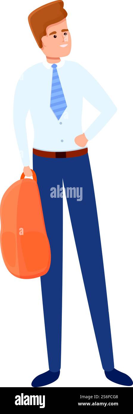 Icona dell'uniforme del liceo. Cartone animato dell'icona vettoriale uniforme delle scuole superiori per il web design isolato su sfondo bianco. Icona dell'uniforme delle scuole superiori, stile cartoni animati Illustrazione Vettoriale