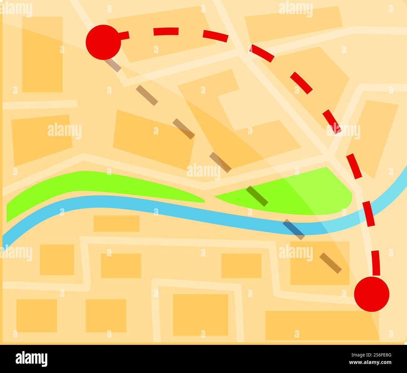 Icona itinerario. Cartoon dell'icona vettoriale dell'itinerario per il web design isolato su sfondo bianco. Icona dell'itinerario, stile cartoni animati Illustrazione Vettoriale