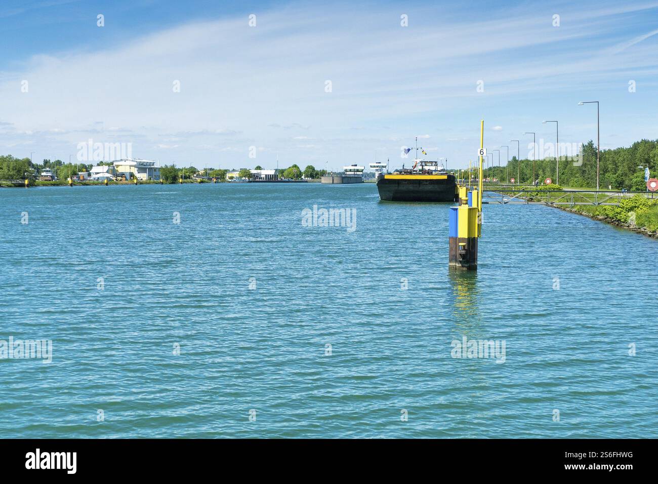 Un'immagine del portone a Iffezheim Gerrmany Foto Stock