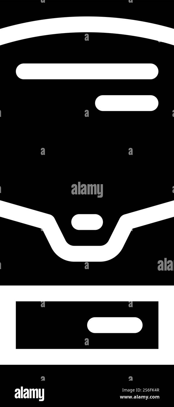 terminale per il vettore icona glifo di pagamento. terminale per l'insegna di pagamento. illustrazione nera del simbolo del contorno isolato. illustrazione vettore dell'icona del terminale per il pagamento glifo Illustrazione Vettoriale