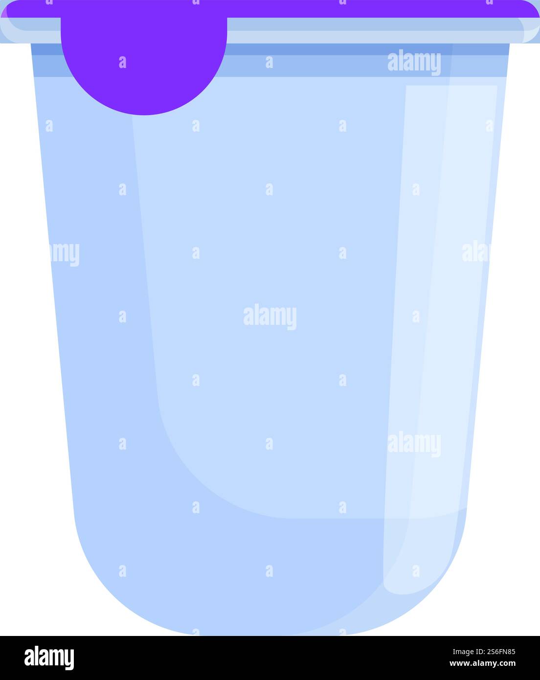 Icona dello yogurt da latte. Cartone animato dell'icona vettoriale dello yogurt da latte per il web design isolato su sfondo bianco. Icona dello yogurt da latte, stile cartoni animati Illustrazione Vettoriale