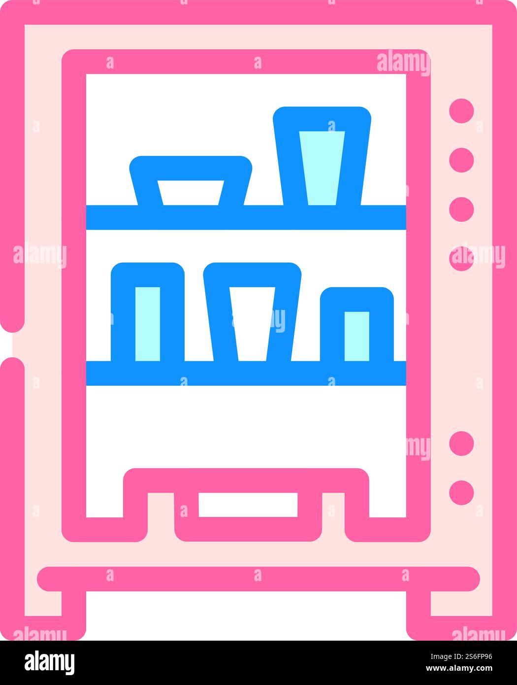 vettore icona del distributore automatico a colori. cartello distributore automatico. illustrazione del simbolo isolato. linea di illustrazione vettoriale dell'icona del colore del distributore automatico Illustrazione Vettoriale