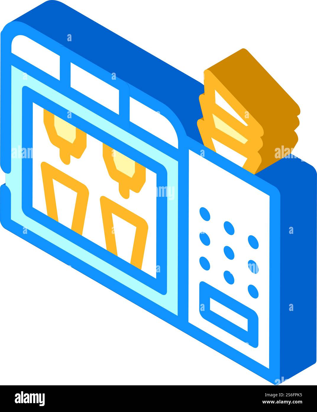 icona vettoriale isometrica della macchina per il caffè self-service. cartello con la macchina per il caffè self-service. illustrazione del simbolo isolato. illustrazione vettoriale dell'icona isometrica della macchina da caffè self-service Illustrazione Vettoriale