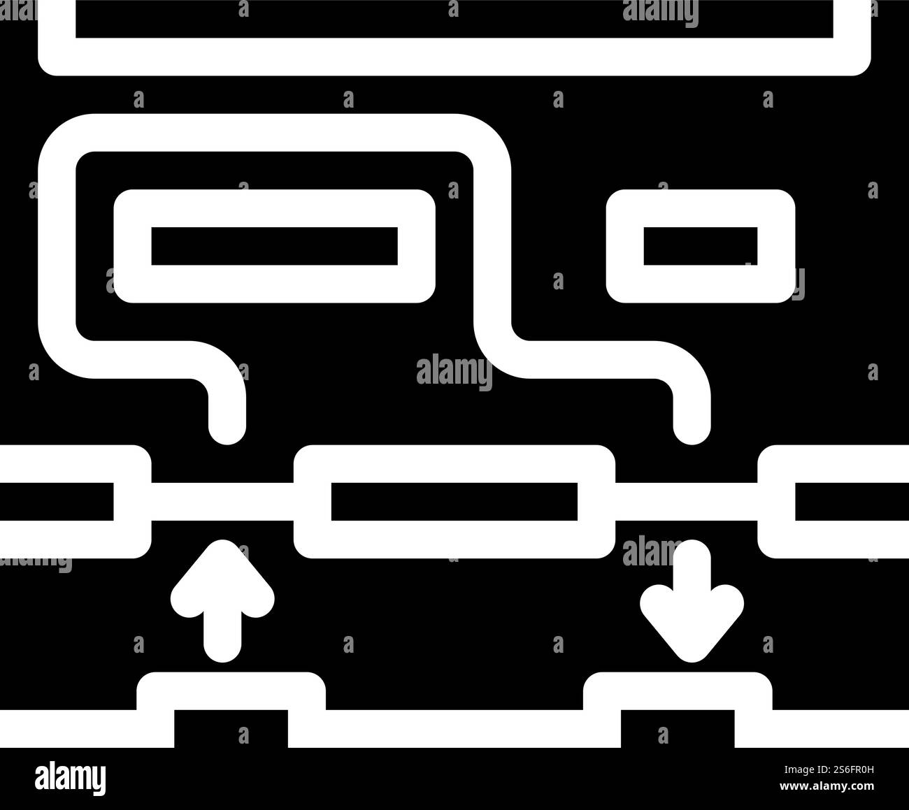 consente di memorizzare il vettore dell'icona glifo della mappa di movimento. memorizzare il simbolo della mappa di movimento. illustrazione nera del simbolo del contorno isolato. memorizzare l'illustrazione vettoriale dell'icona del glifo della mappa di movimento Illustrazione Vettoriale