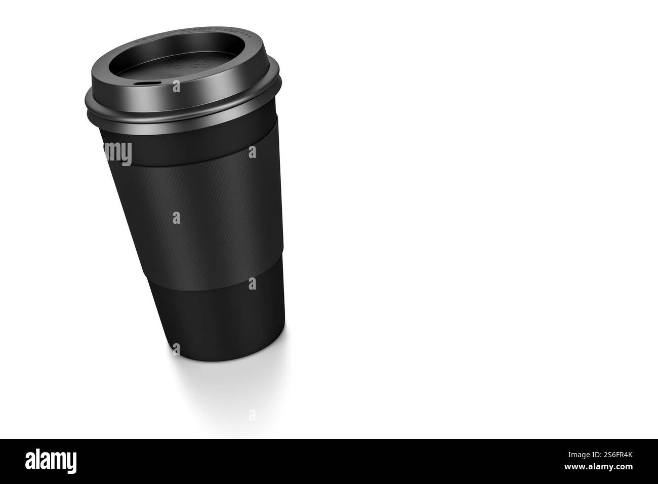Una immagine di sfondo di un caffè nero per andare Foto Stock