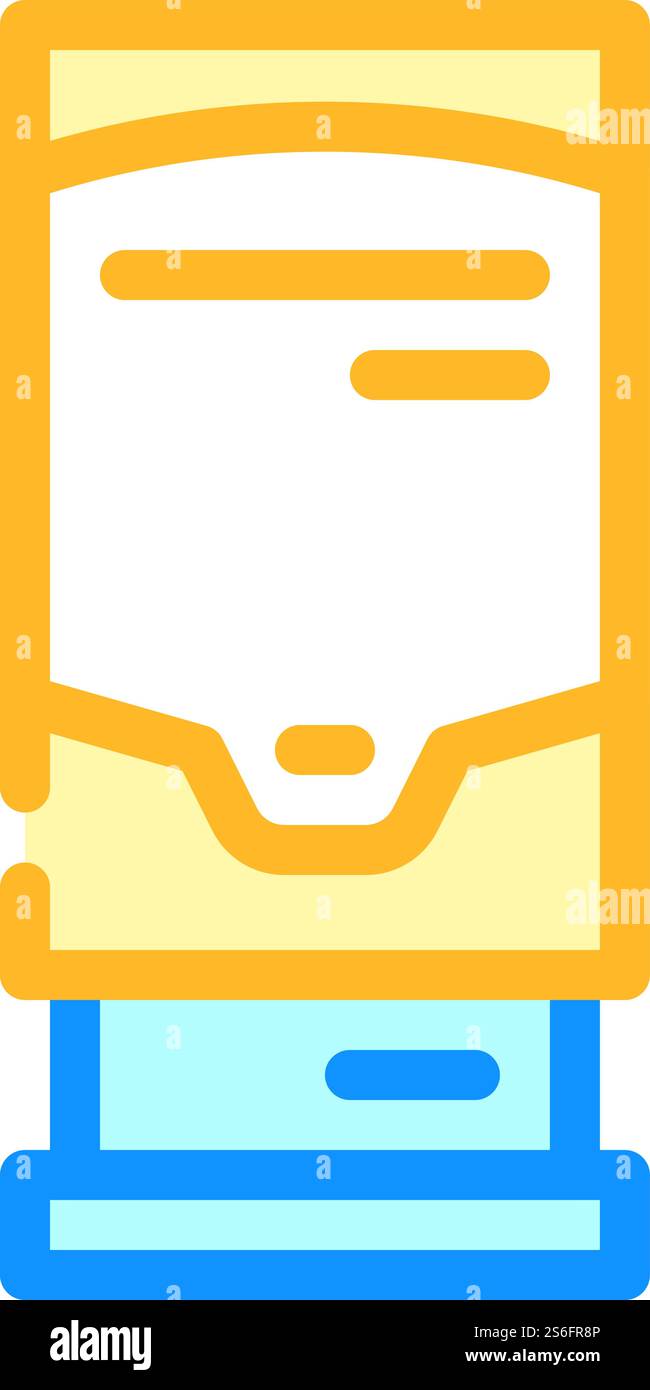 terminale per il vettore di icone a colori di pagamento. terminale per l'insegna di pagamento. illustrazione del simbolo isolato. illustrazione vettoriale dell'icona del colore del terminale per il pagamento Illustrazione Vettoriale