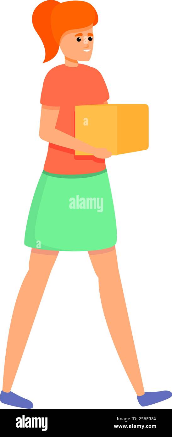 Icona di invio pacchi weekend. Cartone animato dell'icona vettoriale di invio pacchi Weekend per il web design isolato su sfondo bianco. Icona di invio pacchi nel weekend, stile cartoni animati Illustrazione Vettoriale