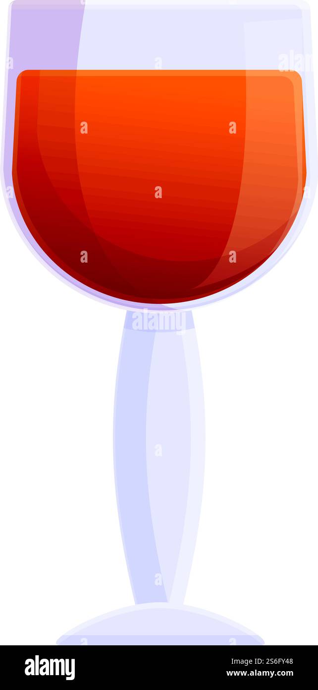 Icona di vetro della distilleria Bourbon. Cartoni animati dell'icona vettoriale in vetro della distilleria bourbon per la progettazione di siti web isolati su sfondo bianco. Icona di vetro della distilleria Bourbon, stile cartoni animati Illustrazione Vettoriale