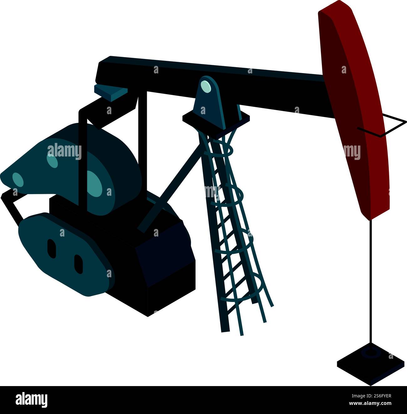 Icona estrazione olio. Icona isometrica del vettore di estrazione dell'olio per la progettazione del Web isolata su sfondo bianco. Icona di estrazione dell'olio, stile isometrico Illustrazione Vettoriale