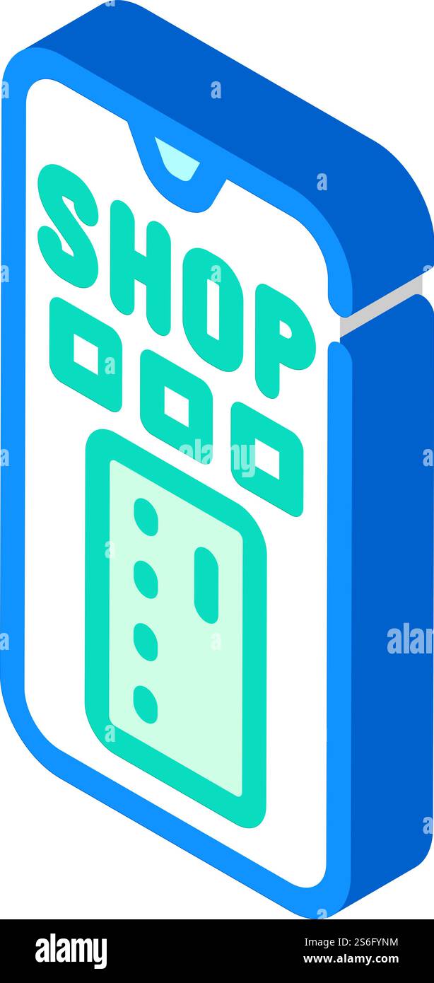 pagamento tramite icona vettoriale isometrica telefonica. pagamento tramite segnale telefonico. illustrazione del simbolo isolato. illustrazione vettoriale dell'icona isometrica del pagamento tramite telefono Illustrazione Vettoriale