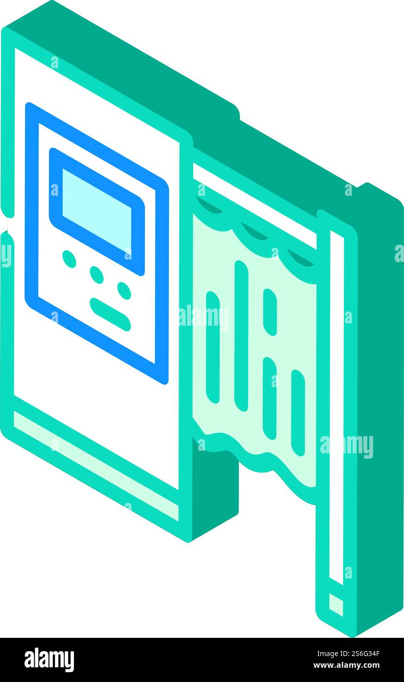 icona vettoriale isometrica chiosco foto. cartello con le foto del chiosco. illustrazione del simbolo isolato. illustrazione vettoriale dell'icona isometrica del chiosco fotografico Illustrazione Vettoriale