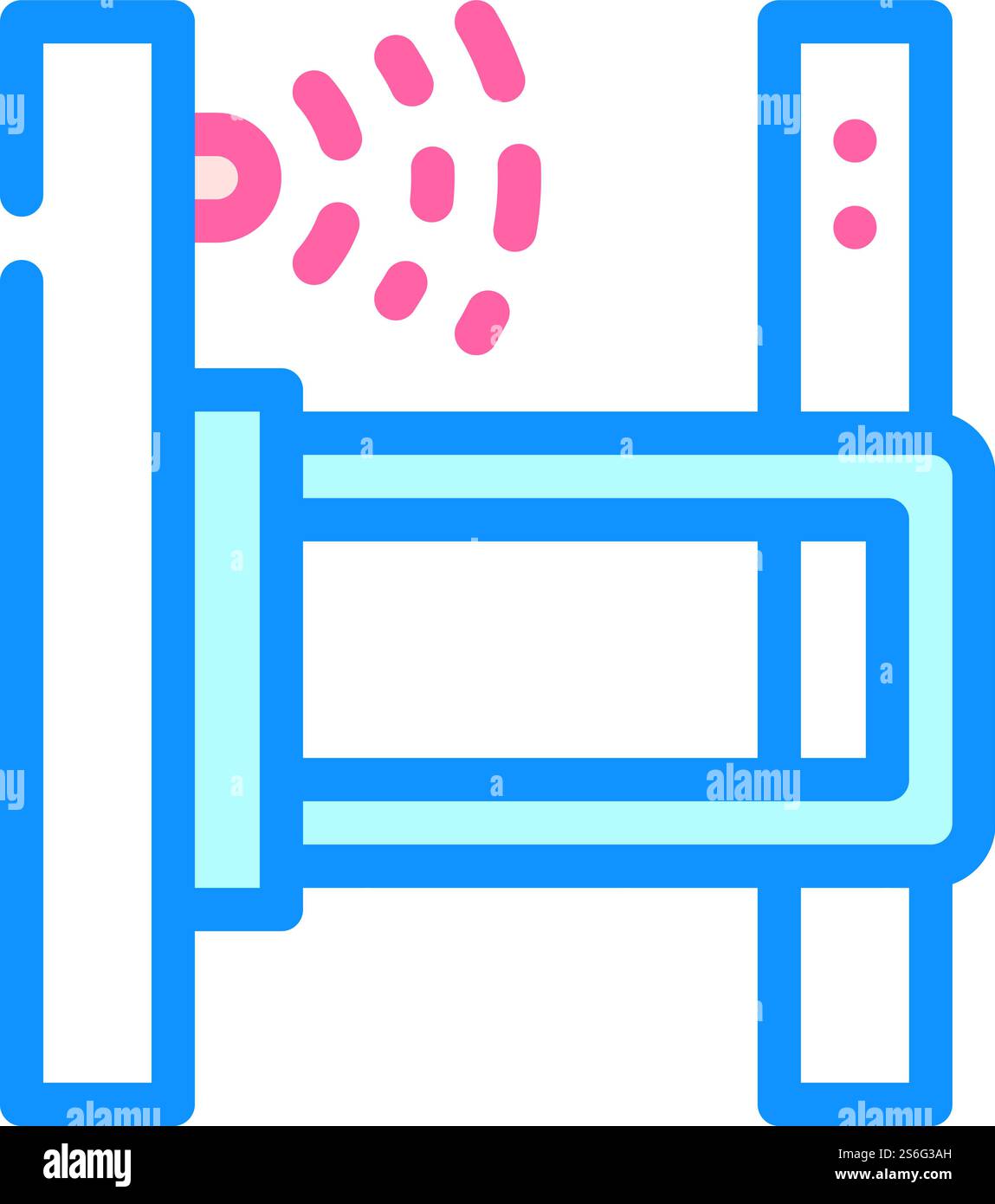 cornice di delimitazione con vettore icona colore sensore. cornice di delimitazione con segnale sensore. illustrazione del simbolo isolato. riquadro di selezione con immagine vettoriale dell'icona del colore del sensore Illustrazione Vettoriale