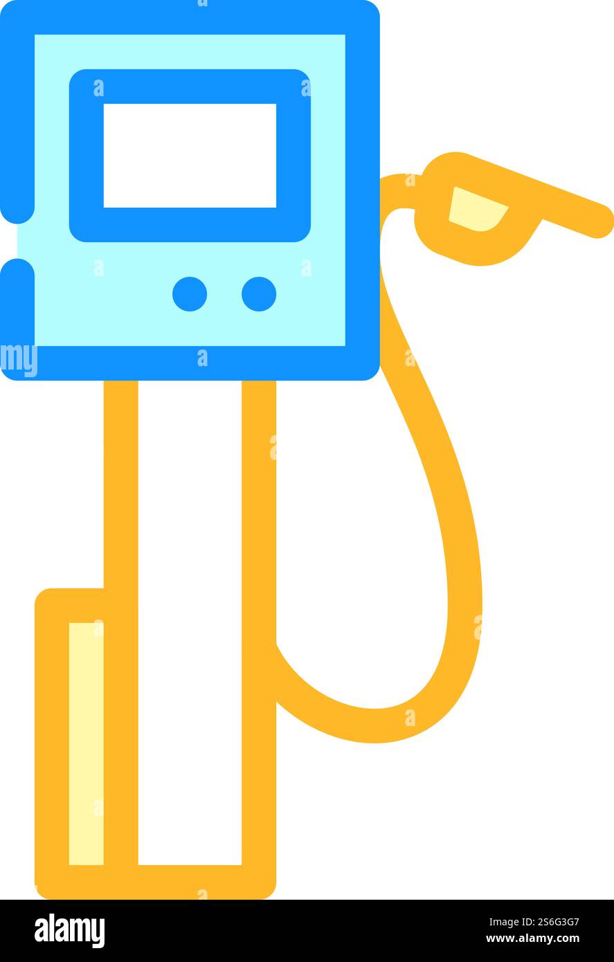 vettore icone a colori della stazione di servizio self-service. cartello del distributore di benzina self-service. illustrazione del simbolo isolato. illustrazione vettoriale dell'icona a colori della stazione di servizio self-service Illustrazione Vettoriale