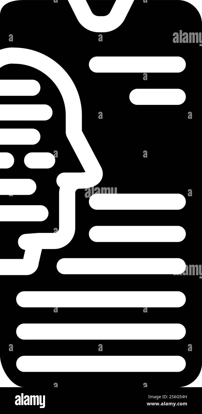 vettore icona glifo per i bot mobili. firma bot mobile. illustrazione nera del simbolo del contorno isolato. simbolo grafico dell'icona del glifo dei bot mobili Illustrazione Vettoriale