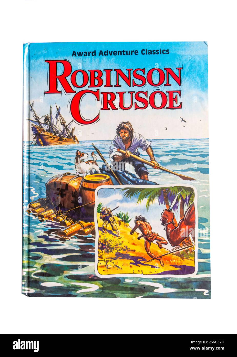 Robinson Crusoe libro di Daniel Defoe, Greater London, England, United Kingdom Foto Stock