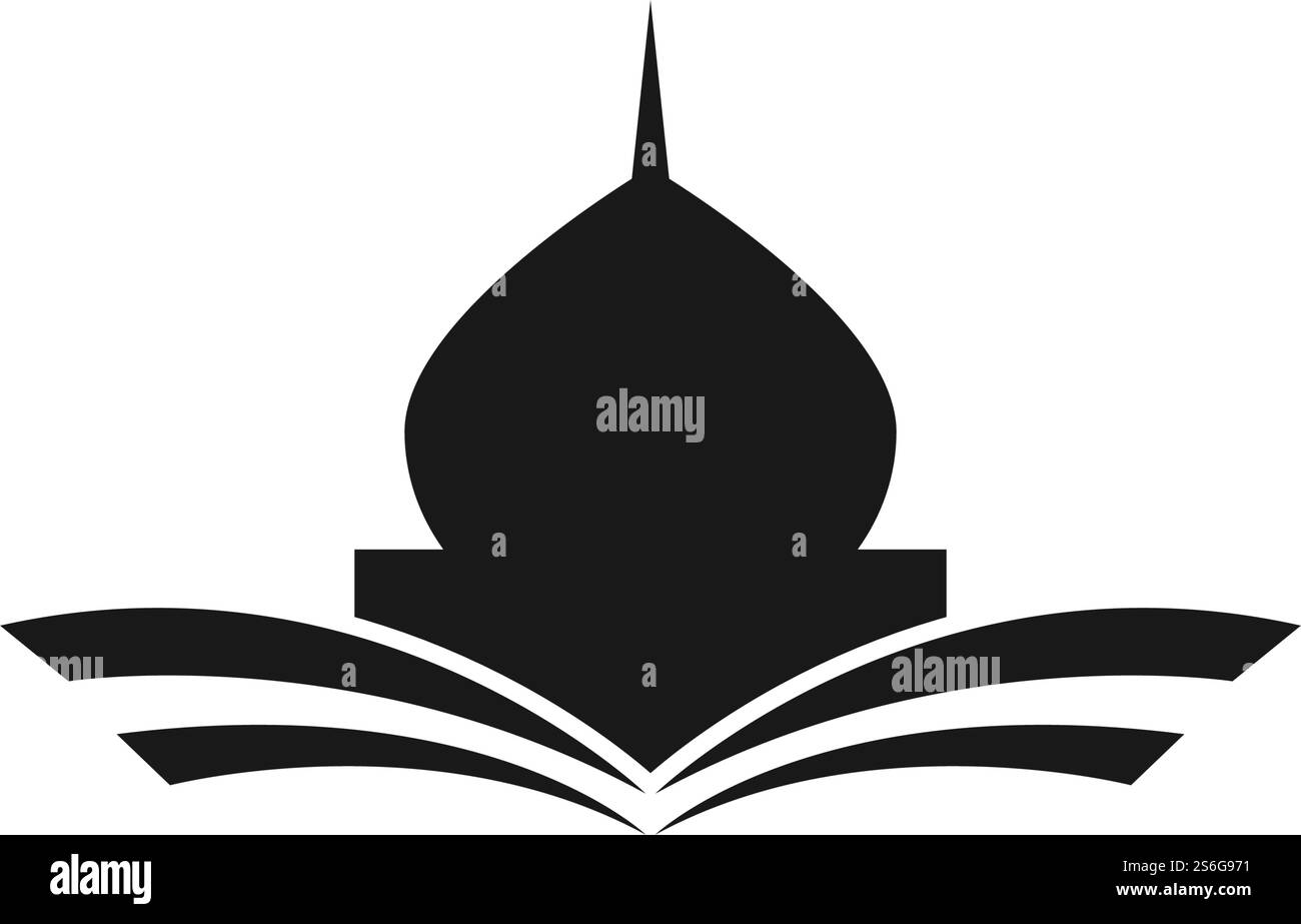 Logo islamico e simbolo disegno vettoriale Illustrazione Vettoriale