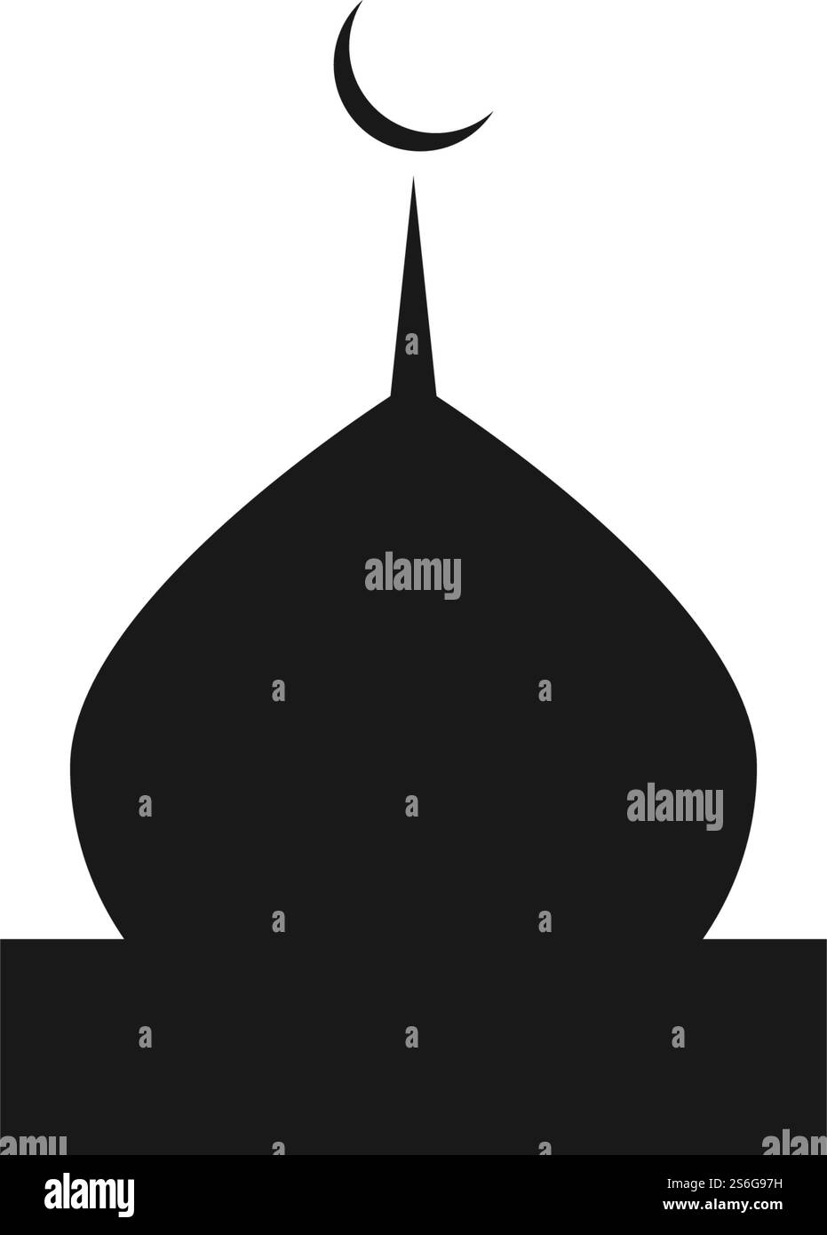 Logo islamico e simbolo disegno vettoriale Illustrazione Vettoriale