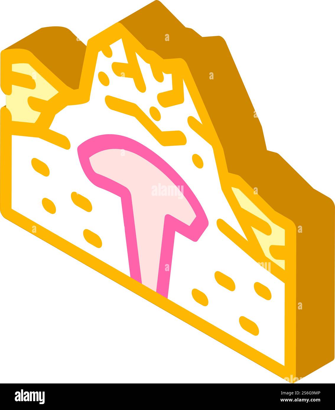 vettore icona isometrico a cupola di lava. insegna della cupola di lava. illustrazione del simbolo isolato. colore dell'illustrazione vettoriale dell'icona della cupola di lava Illustrazione Vettoriale