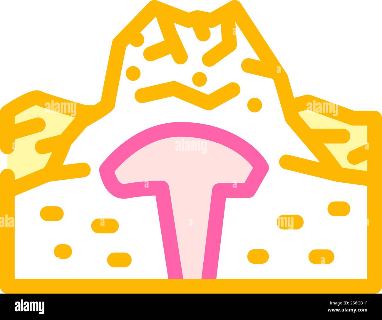 vettore icona a forma di cupola lavica. insegna della cupola di lava. illustrazione del simbolo isolato. colore dell'icona a forma di cupola lavica, colore dell'illustrazione vettoriale Illustrazione Vettoriale