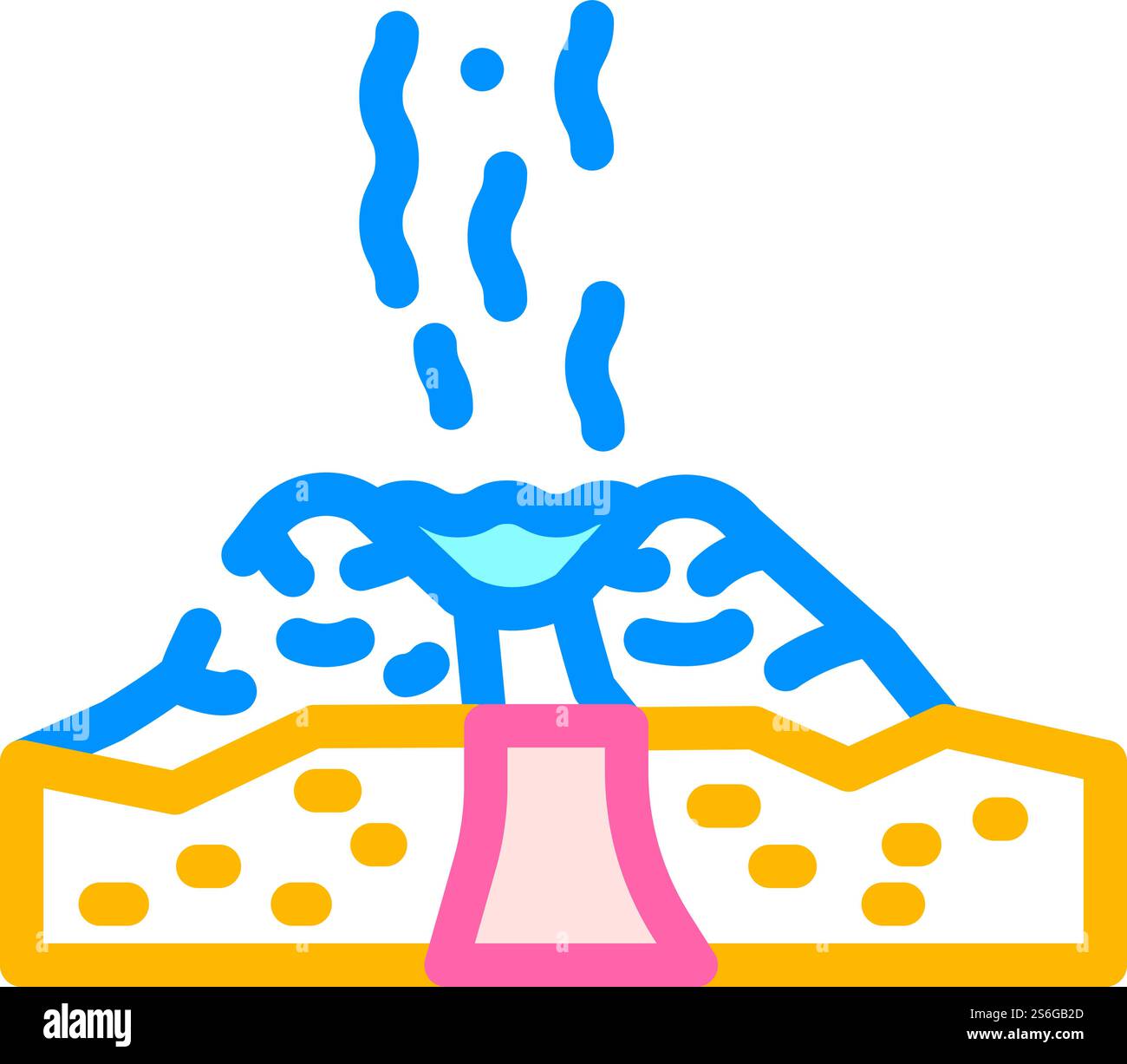 vettore icona colore eruzioni tipo ghiaccio. segnale di eruzione tipo ghiaccio. illustrazione del simbolo isolato. illustrazione vettoriale dell'icona a colori delle eruzioni del tipo ice Illustrazione Vettoriale