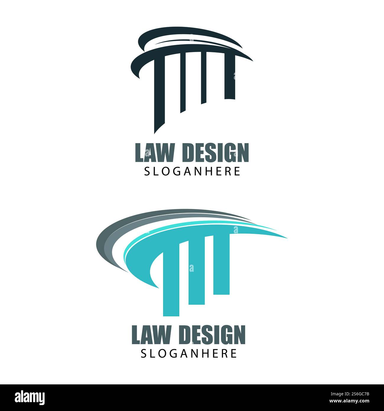 Giustizia legge modello Logo vettore design illsutration Illustrazione Vettoriale