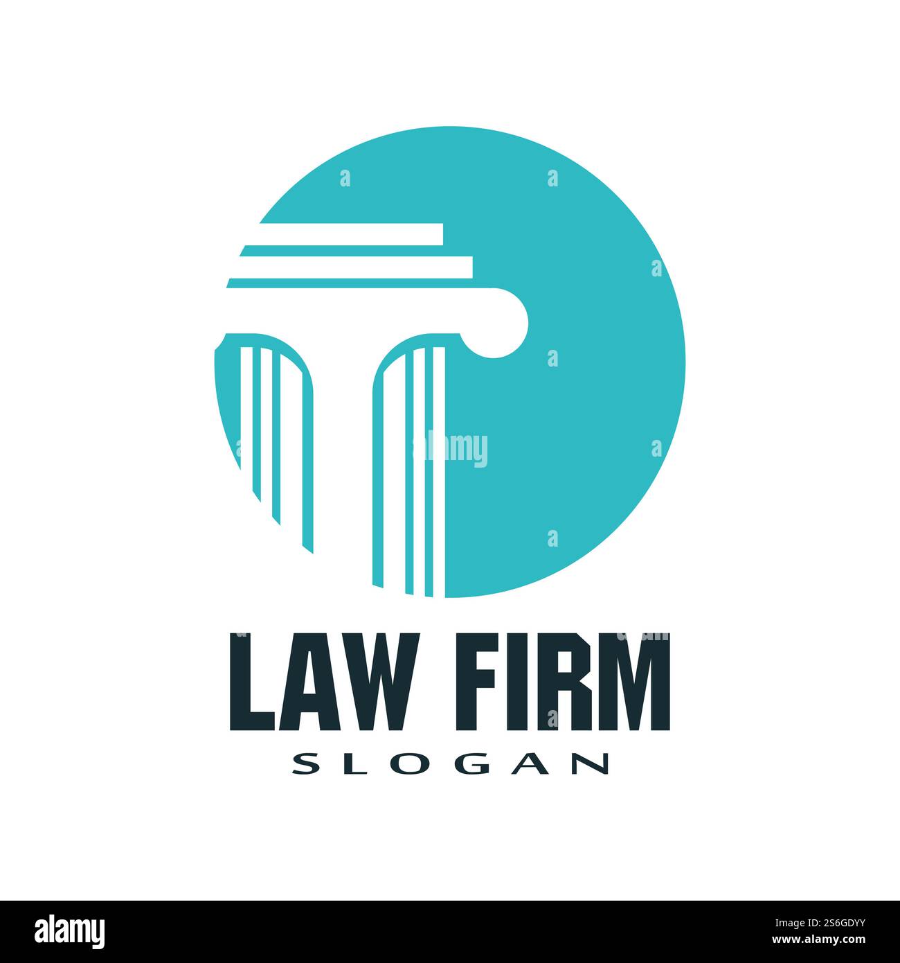 Giustizia legge modello Logo vettore design illsutration Illustrazione Vettoriale