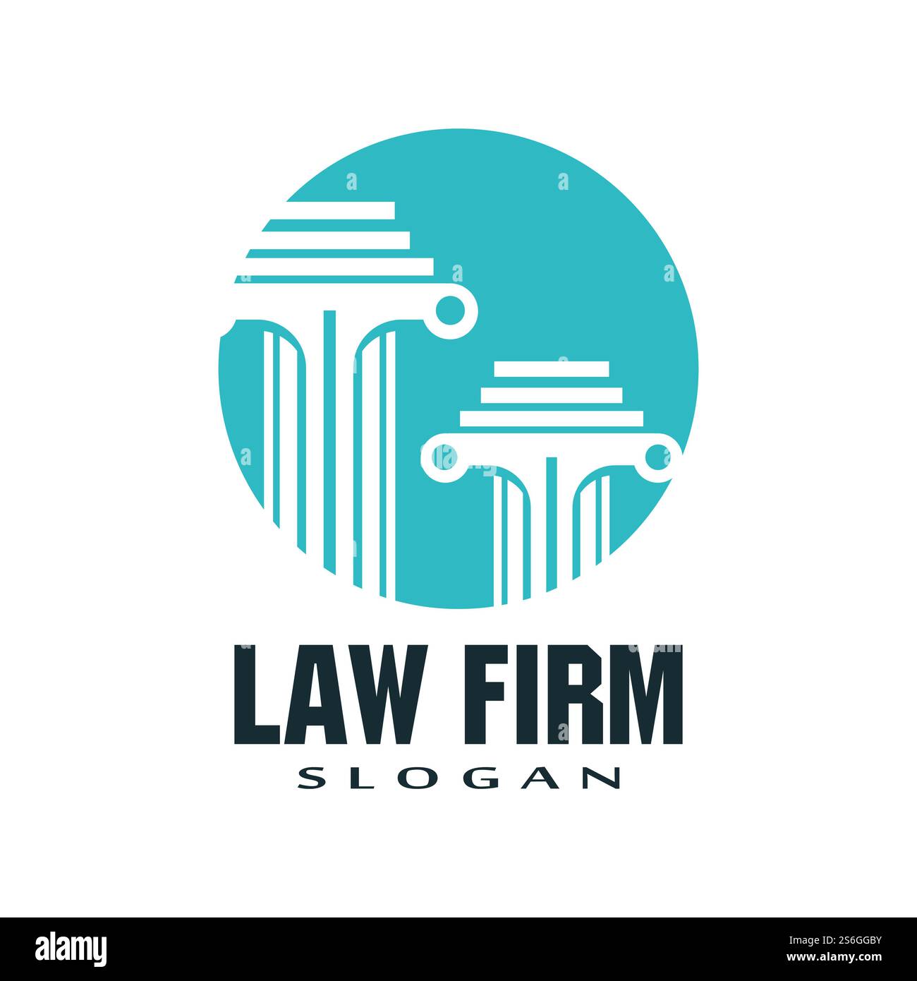 Giustizia legge modello Logo vettore design illsutration Illustrazione Vettoriale