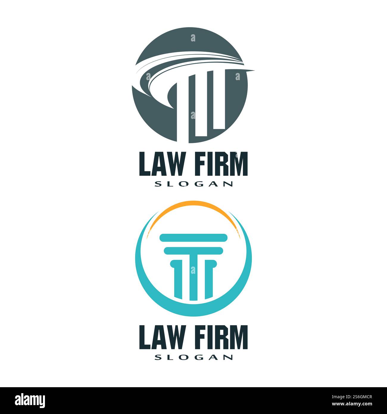 Giustizia legge modello Logo vettore design illsutration Illustrazione Vettoriale